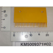 km5009371h02 لوحة مشط بلاستيك أصفر للسلالم المتحركة Kone